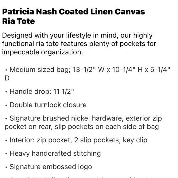 🔥FLASH SALE🔥Patricia Nash Coated Linen Canvas 👜 - Picture 16 of 16